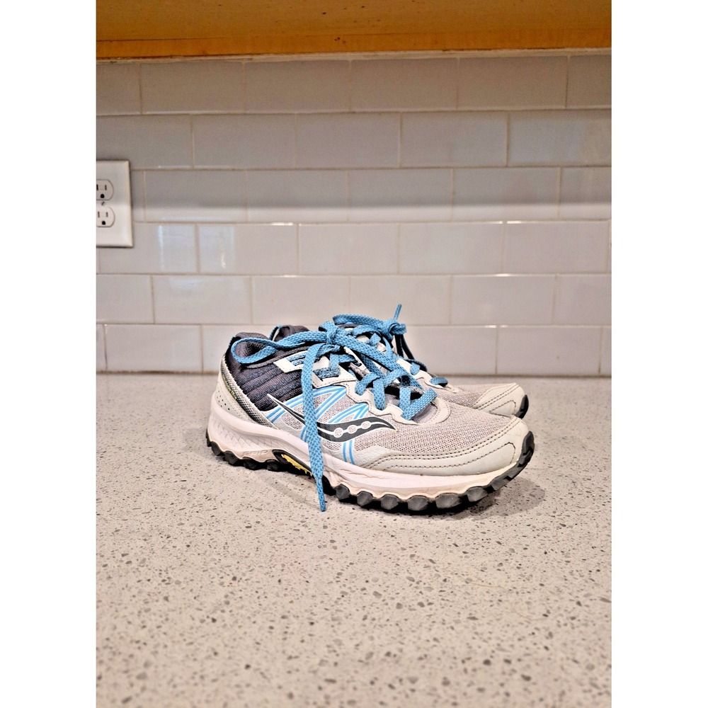 Saucony Excursion TR14 Trail Running Shoes Women's Sneakers Size 6.5 Gray Blue